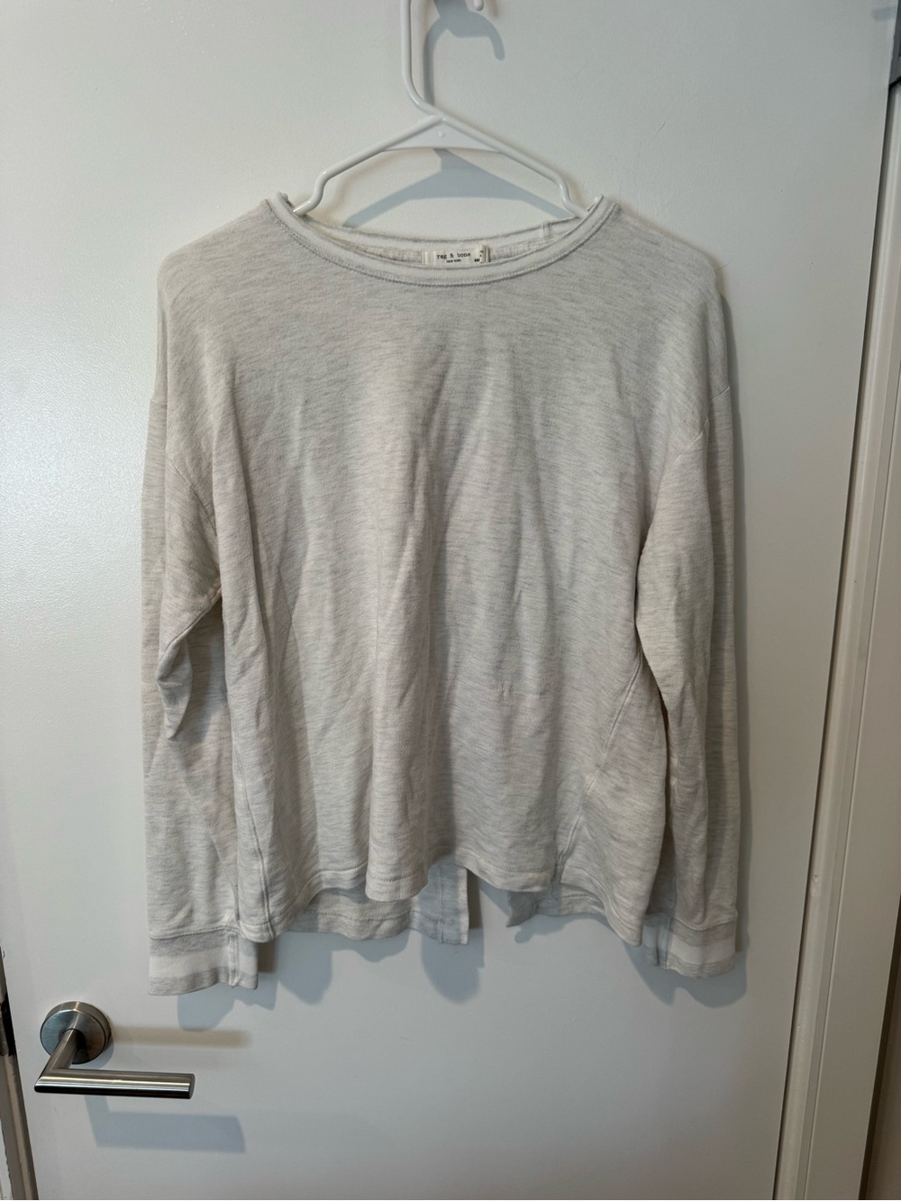rag & bone Heather Light Gray Long Sleeve Sweatshirt Size XS